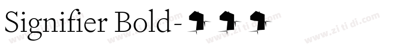 Signifier Bold字体转换